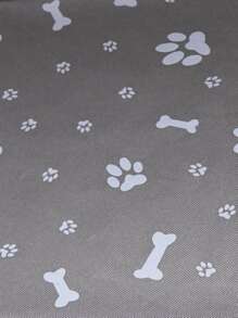 1pc Oxford Cloth Material Rear Seat Pet Car Mat, Pet Outdoor Pet Car Mat, Protect Pets, Suitable For Pet Outdoor Car And Outdoor Use - Grey - View 3