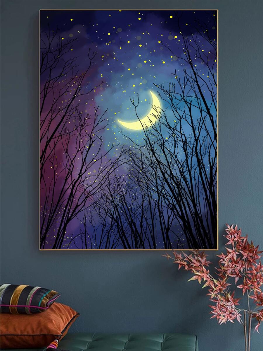 樹紋DIY鑽石畫不附框架 - 彩色 - 查看 1