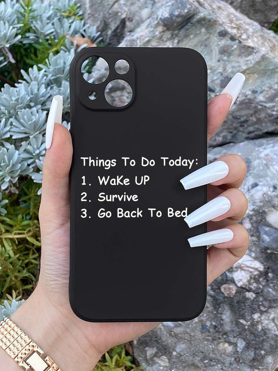 Letter Graphic Phone Case,International Version, Not The Domestic Version