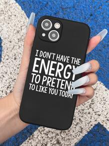 字母图案手机壳，国际版，非国内版 - 黑與白 - 查看 1