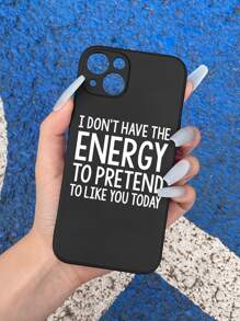 字母图案手机壳，国际版，非国内版 - 黑與白 - 查看 2