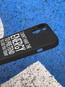 字母图案手机壳，国际版，非国内版 - 黑與白 - 查看 4