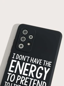 字母图案手机壳，国际版，非国内版 - 黑與白 - 查看 5