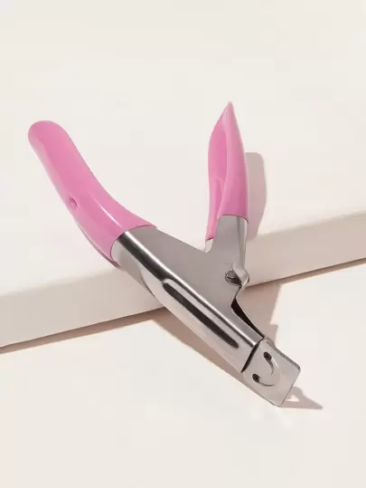 1pc Professional Nail Art Clipper For False Nail Tips, U/French/Square Shaped Acrylic Nail Cutter, Suitable For Manicure Nails In Different Shapes
