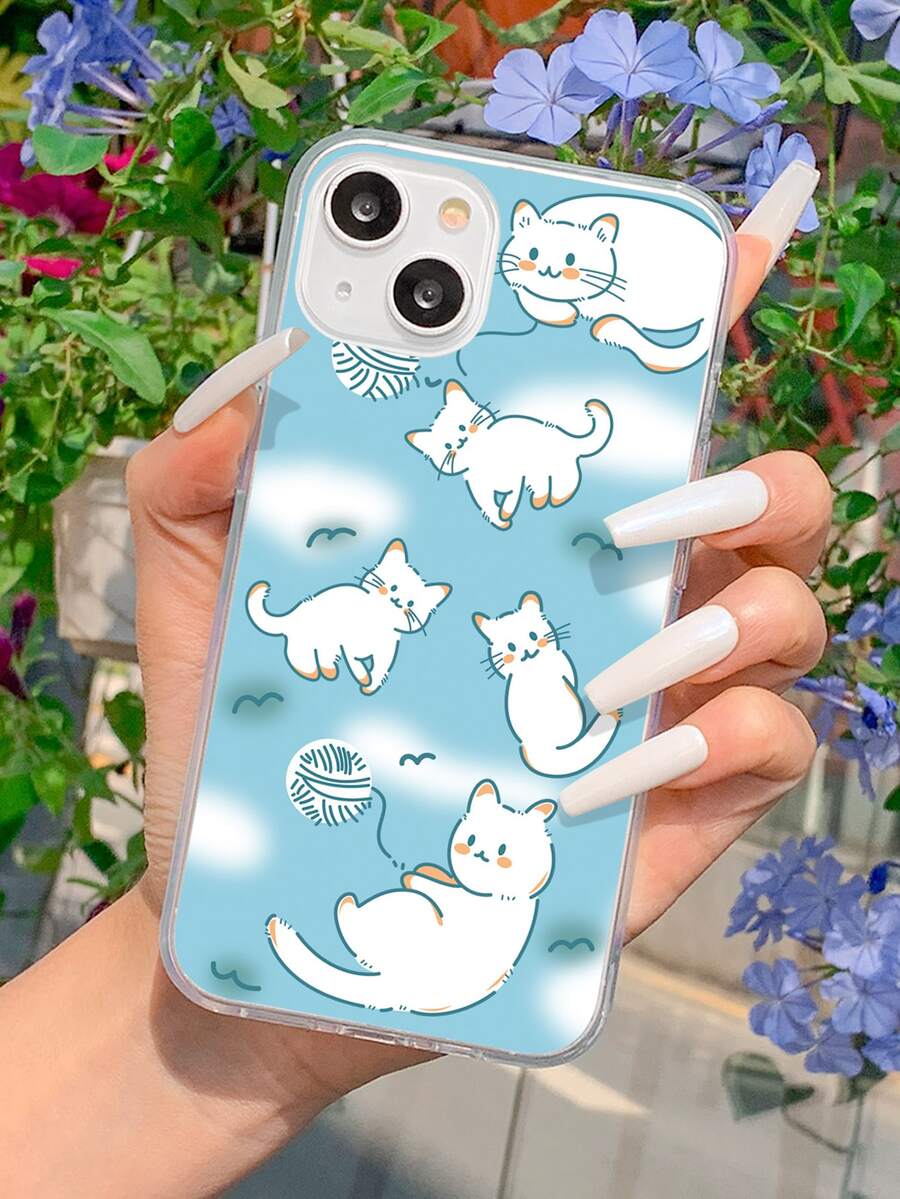 ốp lưng điện thoại in hình mèo - Nhiều màu - Xem 1