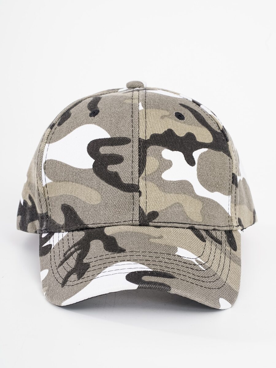 Men Camo Print Baseball Cap - Multicolor - View 1