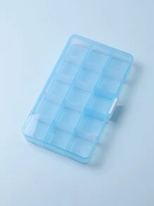 Hộp lưu trữ đồ trang trí móng tay 15 ô, 1 hộp đựng đồ trang điểm di động, hộp đựng mỹ phẩm du lịch chống bụi cho các công cụ thiết kế nghệ thuật làm móng, hạt, trang sức, dụng cụ, thuốc và mồi câu cá-Light - Màu xanh lam - Xem 3