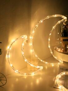 1 Pieza 20/30cm Diámetro De Luz Decorativa En Forma De Luna Con 20/30 Led - Amarillo - Ver 6