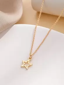 1 Vòng Cổ Ngôi Sao Hợp Kim Kẽm Thời Trang Cho Nữ Trang Trí Hàng Ngày - Vàng - Xem 1