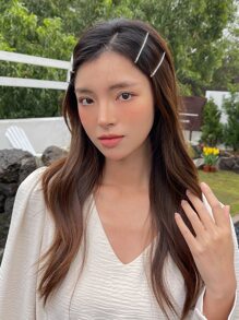 DAZY 4 cái Rhinestone trang trí Bobby Pin - Bạc - Xem 1