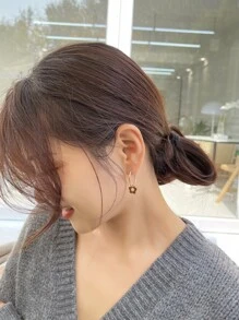 DAZY Flower Drop Earrings Valentines,Mom,Mother,Mother's Day,Gift - Rose Gold - View 5