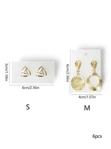 6 piezas Estante de almacenamiento de joya unicolor - transparente - Ver 2