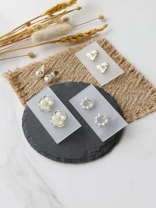 6 piezas Estante de almacenamiento de joya unicolor - transparente - Ver 4