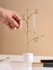 Giá lưu trữ đồ trang sức nhánh cây 1 cái - Vàng - Xem 2