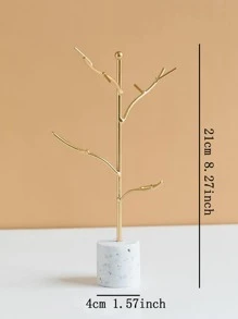 Giá lưu trữ đồ trang sức nhánh cây 1 cái - Vàng - Xem 3