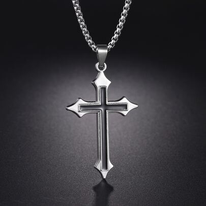 Men Cross Pendant Necklace