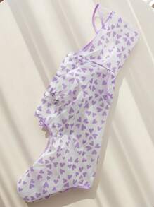 1pc Heart Print Pet Raincoat - Multicolor - View 2