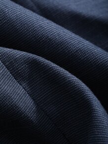 DAZY Áo sơ mi nữ Nút phía trước màu trơn Giải trí - Màu xanh hải quân - Xem 5