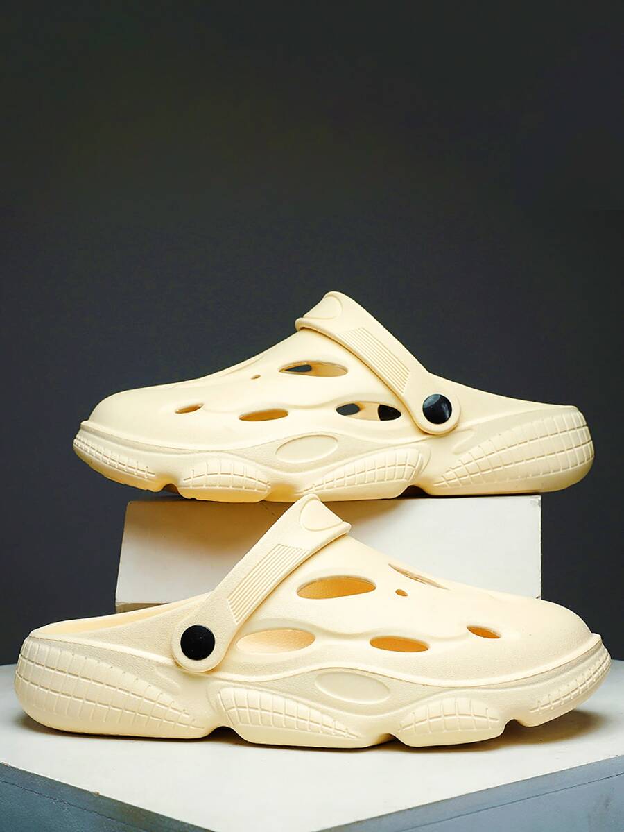 Hombres Zuecos de ventilación con abertura - Beis - Ver 1