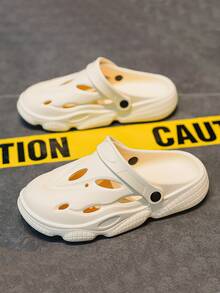 Hombres Zuecos de ventilación con abertura - Beis - Ver 2