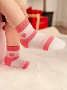 5pairs Baby Heart Pattern Socks