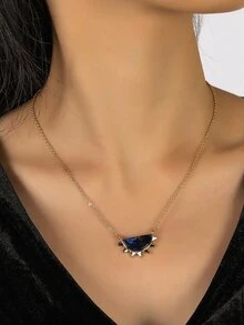 Sector Charm Necklace - Black - View 3