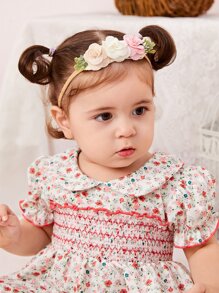 Bebé 3 piezas Banda cabello con diseño de flor - Multicolor - Ver 2