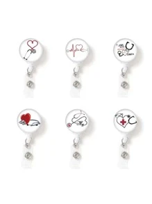 1入組愛心圖案隨機扣飾 - 彩色 - 查看 6