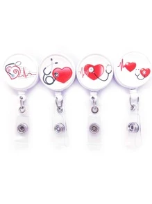 1入組愛心圖案隨機扣飾 - 彩色 - 查看 7