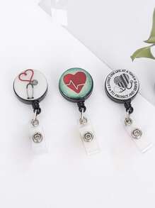 1入組愛心圖案隨機扣飾 - 彩色 - 查看 8