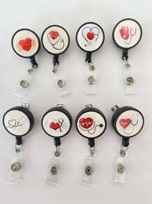 1入組愛心圖案隨機扣飾 - 彩色 - 查看 10