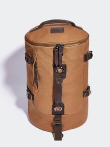 Men Minimalist Large Capacity Bag, Schoolbag For Travel, College, School Travel Backpack Luggage Bag Laptop Backpack Casual Daypack Rucksack Rucksack Functional Portable Travel Essentials For Travel Vacation For Sport Gym For Commute Canvas Vintage Casual Streetwear Solid Color For Teens Gift For Boyfriend College Bag Fathers Day Gifts Summer - Coffee Brown - View 5