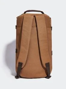 Men Minimalist Large Capacity Bag, Schoolbag For Travel, College, School Travel Backpack Luggage Bag Laptop Backpack Casual Daypack Rucksack Rucksack Functional Portable Travel Essentials For Travel Vacation For Sport Gym For Commute Canvas Vintage Casual Streetwear Solid Color For Teens Gift For Boyfriend College Bag Fathers Day Gifts Summer - Coffee Brown - View 6