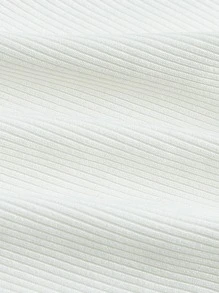 SHEIN MOD Top panel con encaje pecho con fruncido ancho con tira - Blanco - Ver 7