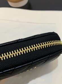 Studded Decor Chevron Card Holder Multi-Card Card Organizer for Storage Credit Cards - Black - View 5