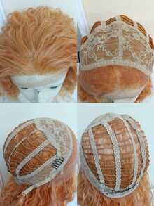 13*2.5 Lace Front Long Curly Synthetic Wig - Multicolor - View 7