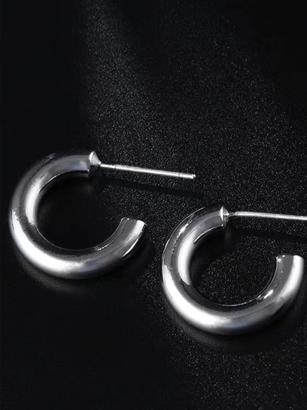 Solid Minimalist Hoop Earrings SHEIN USA