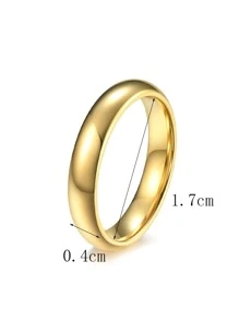 1pc Minimalist Ring - Yellow Gold - View 3