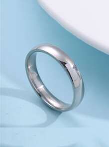 1pc Minimalist Ring - Silver - View 1