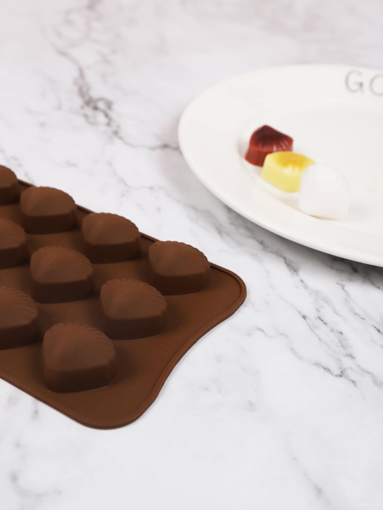 1pc Silicone Chocolate Mold - Coffee Brown - View 1