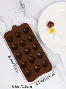 1pc Silicone Chocolate Mold - Coffee Brown - View 2