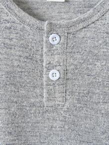 Toddler Boys 2pcs Marled Knit Quarter Button Tee - Multicolor - View 6