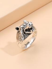 Anillo con diseño de animal - Plata antigua - Ver 3