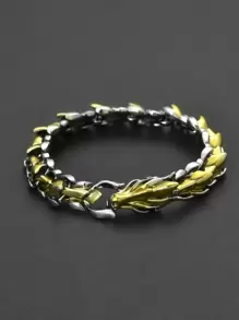 Men Dragon Decor Bracelet - Multicolor - View 4