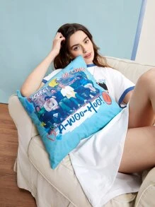 FRIENDS X SHEIN Letter & Figure Graphic Cushion Cover Without Filler - Multicolor - View 7