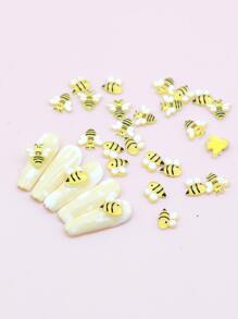 1 件装蜜蜂图案美甲装饰 DIY 指甲饰品 指甲宝石 美甲用品 - 彩色 - 查看 1