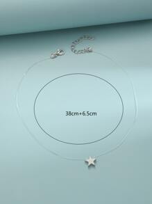 Collar con diseño de estrella - Plateado - Ver 3