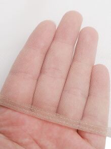 1 pieza Peluca con encaje red - Beis - Ver 2