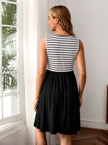 SHEIN Sukienki ciążowe W Paski Casual