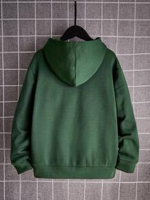 SHEIN Tween 男孩鹿頭印花針織長袖連帽衫,冬季